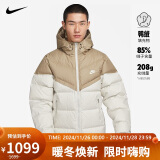 耐克NIKE羽绒服男短款WR 650-D FLD外套FB8178-247美拉德卡其XXL