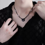 戚小米项链男潮轻奢小众高级感男生平安扣吊坠2026新款男士锁骨链颈链