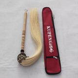 酷鹏太极拂尘 蝇甩子 拂尘真马尾 拂尘法器 扶尘马尾甩子桃木 高档2两53厘米+包