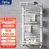 华德华美（HUADE HUAMEI）小背篓卫生间暖气片家用水暖卫浴取暖器低碳钢制散热器集中自采暖 亮白色 1000mm*450mm