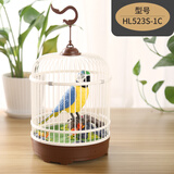 益智星仿真小鸟玩具带鸟笼声控感应智能会叫会动会唱歌儿童男孩女孩礼物 HL523S-1C大鹦鹉