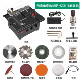 巩家文玩微型桌面小台锯木工亚克力pvc迷你小电锯模型锯便携式小型切割机 插电升降款套餐五