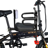 奥塞奇c08自行车前置儿童座椅山地车弯梁车电动折叠车安全座椅黑色