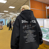 OEMG美式高街重磅卫衣男女春秋冬季潮牌连帽宽松情侣休闲套头百搭外套 黑色 M [建议90-110斤]