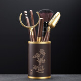 尚言坊 茶道六君子茶盘摆件陶瓷功夫茶勺茶夹家用茶道配件竹茶针 11电木镶铜(知风)佛手茶道六君子