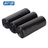 科力邦（Kelibang） 垃圾袋 一次性塑料袋90只装 35*45cm/3卷双面1.5丝 商用物业办公平口黑色垃圾袋 KB1002