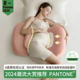 多米贝贝孕妇枕护腰侧睡枕托腹可拆洗靠枕孕晚期睡觉侧卧海豚抱枕孕妇礼物 【第六代静音护腰枕 可拆洗】PANTONE粉