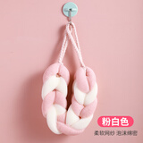 茶花（CHAHUA）沐浴条沐浴球长条型浴花洗澡巾沐浴条沐浴露打泡球洗澡浴条浴球 白粉条纹1只装