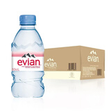依云（evian）天然矿泉水 法国原装进口饮用水 瓶装水 【塑料瓶】330ml*24瓶英文版