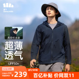蕉下（beneunder）男士防晒衣男外套夹克男防紫外线凉感透气夏季薄款US104 月夜蓝L