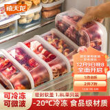 禧天龙冰箱保鲜盒食品级冰箱收纳盒塑料密封盒蔬菜水果冷冻盒 1.8L