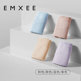 嫚熙（EMXEE）内裤女抑菌低腰托腹怀孕早中晚期月子无痕棉内裤4条装组合L