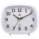 明珠星明珠星儿童闹钟可爱小闹钟时钟卡通风卧室桌面石英台钟静音学生 PT332-1白色+电池*1