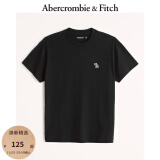 ABERCROMBIE & FITCH【小麋鹿】男装女装情侣装经典小麋鹿圆领短袖T恤KI124-9135 黑色 S (175/92A)