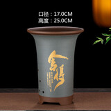 紫砂兰花盆特大君子惠兰花盆墨兰等各种兰花绿植陶瓷紫砂专用花盆 淡绿高兰舍得中号 紫砂 x 中等