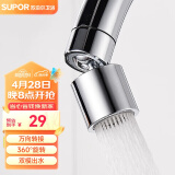 苏泊尔（SUPOR）360水龙头延伸器起泡器防溅水旋转万向转接头面盆厨房过滤出水嘴