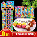 阿尔卑斯棒棒糖双享棒16g*48支混合口味牛奶味水果味儿童休闲零食 48支双享棒