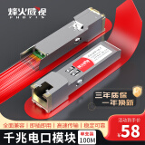 烽火威视 光转电口模块 1.25G千兆电口模块 10G万兆光口转电口模块 SFP电口光模块 光电转换模块 千兆电口模块丨传输100米 1支 兼容【华为/华三/锐捷】等国产品牌设备