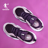 乔丹女鞋运动老爹鞋休闲韩版旅游网面复古学生运动慢跑步鞋 丁香粉/暮光紫 37