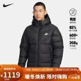 耐克NIKE羽绒服男短款连帽SF WR 650-D FLD外套FB8178-010黑XXL