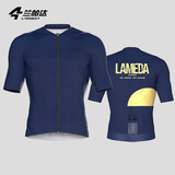兰帕达骑行服公路车男夏季骑行服短袖上衣骑行短裤套装速干骑行衣风尚 风尚-金石蓝短袖 XL （适合体重140-159斤）