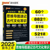 晨读晚练 思维导读速记古代文化常识 图解古代文化常识思维导图 25版新版 pass绿卡图书