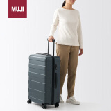 MUJI可自由调节拉杆高度硬壳拉杆箱(75L)行李箱旅行箱深灰色EEE03A4S