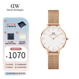 丹尼尔惠灵顿（DanielWellington）dw手表女 简约时尚欧美腕表石英女士手表 生日礼物送女友 28mm女表-白盘玫瑰金钢带/DW219