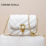 Cinema KoalaCK轻奢包包女包单肩包斜挎包牛皮女送女友生日情人节纪念日礼物 CK小包-贝壳米白