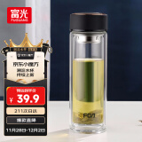 富光双层玻璃杯 高硼硅男女士茶水分离杯带茶杯隔水杯泡茶杯子400ml