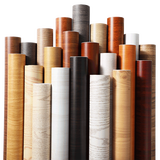 乐尔曼木纹贴纸自粘墙纸仿木家具翻新贴遮丑木门桌面柜子防水防潮保护膜 棕枫木 单米 40厘米宽