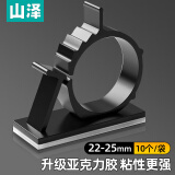 山泽(SAMZHE)理线器电线固定扣 22-25mm 电源线卡夹绕线器座 强力背胶免钉可调节 黑色10只装 ZTH-2225