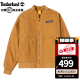 Timberland添柏岚外套男春秋款户外运动防风宽松工装经典时尚棒球服飞行夹克 A5VFNP47/小麦色/厚款 L