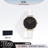 丹尼尔惠灵顿（DanielWellington）DW女表金色边皮革表带欧美简约风时尚石英表生日礼物DW00100285