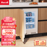 ASCOLI意式Ascoli卧式嵌入式冰箱 M8台下家用小型迷你冰柜嵌底式冰箱 238升 单冷冻