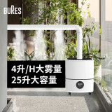 bures百而思 空气加湿器工业商用大型120平米大容量大面积水箱蔬菜水果保鲜大雾量增湿超声波雾化器机 【每小时4000毫升加湿】智能触屏