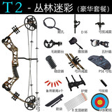 HUWAIREN复合弓滑轮弓箭成人猎弓专业高精度射箭大威力两用复合弓打钢珠弓 T2火麒麟迷彩色（豪华套餐）