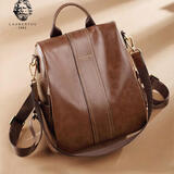 老人头牛皮女士双肩包女大容量背包书包运动旅行女包女友轻奢生日礼物