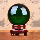 泰山吉运阁（TAISHANJIYUNGE） 水晶球摆件乔迁新居客厅玄关办公室装饰工艺品女生礼物 绿色超大号-直径20cm
