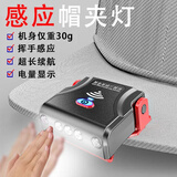 微笑鲨 感应夹帽灯户外充电强光超亮LED头戴灯帽檐灯上饵夜钓钓鱼头灯 K1智能款1H