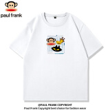 大嘴猴（paul frank）t恤男女同款情侣短袖2024纯棉舒适透气半袖宽松上衣白色XL