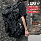 梵者大容量旅行包男旅游短途手提运动健身包双肩包行李包干湿分离京快 黑色大号（可放3天出行物品）