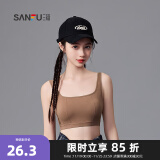 三福 薄杯无钢圈文胸 无缝套头轻运动固定杯小背心内衣女479126 咖啡 75B