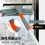 伊司达（EAST） 擦玻璃神器可伸缩杆双面擦窗器清洁玻璃刮水器刮擦窗户工具 弹性擦窗器+1块替换布