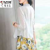 啄木鸟（TUCANO）冰丝雪纺披肩防晒外套女2025夏季新款洋气薄款宽松开衫上衣外搭