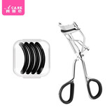 阿嚓热睫毛夹/胶垫A1p551-易上手替换胶垫条型软胶垫弹性眼睫毛 黑色1盒+防滑款睫毛夹 1个