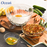 Ocean进口玻璃沙拉碗家用和面盆调馅打蛋碗洗菜泡面汤碗三只装