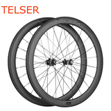 特思乐TELSER碳纤维轮组公路圈刹碳刀v刹自行车快拆开口38 45 50 60 mm 圈刹 50MM一对轮组