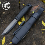 MORAKNIV 瑞典莫拉户外小直刀野营装备露营工具黑客系列高硬度多用途小刀 丛林版 碳钢版