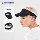 迪卡侬（DECATHLON）空顶帽男女夏天遮阳帽太阳帽鸭舌帽户外运动帽跑步帽子RUNC 新黑色-可调节松紧带款 新空顶帽松紧带（建议头围50-62厘米）